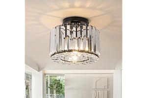 ZYDTRIP Kristall Deckenleuchte Semi Unterputz Deckenleuchte Moderne Kristall Kronleuchter für Wohnzimmer Flur Esszimmer Küch