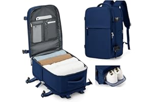 SZLX Sac à Dos Voyage Babine Sous Vide avec Pompe 40x30x20 Bagage Cabine 40x20x25 Sous Vide pour Ryanair Wizz air Easyjet Bagage à Main Femme Homme avec Compartiment Chaussures,Valise Sous Vide