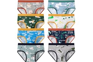 Lohhbve Piccoli Ragazzi Maglioni di Cotone 8 Pack Baby Panties Bambini Bambino per 3-10 Anni Assortiti Cartoon Morbido Brief Biancheria Intima