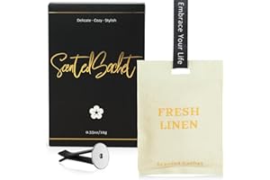 LA BELLEFÉE Désodorisant Voiture Sachets Parfumés, Lin Frais Parfum Voiture, Élimine les Odeurs et Rafraîchit L’intérieur, Peut être utilisé pour la sellerie de voiture, les tiroirs, les armoires