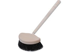 Agrarflora Fensterwascher Halbmond - Fensterwischer mit Rosshaar Borsten - Fensterbürste aus Buchenholz - Waschbürste zur Fensterreinigung - Made in Germany