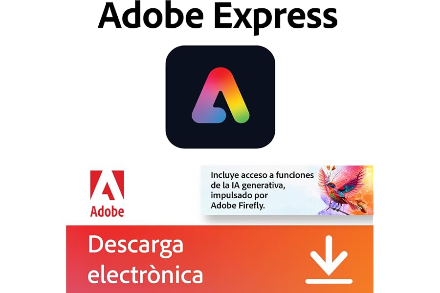 Adobe Express Premium|Plan de prepago 1 año|Web, Android e iOS|100 GB|Descarga Digital