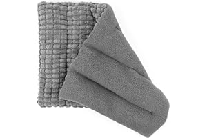 Aroma Season Microwave Heat Pad, 15 * 9'' Unscented Wheat Bag, Large Microwavable Moist Heat Pack for Shoulders, Warm Compress, 100% Natural Fillings, Multi-Functional, Gifts for Family (Grey)