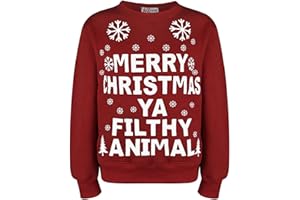 A2Z Merry Christmas Mens Womens Ya Filthy Jumper Comfortable Crewneck Sweatshirt Ya Filthy Animal Gifts for Adults