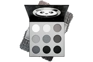 HISUNBEN Profesjonalna paleta cieni do makijażu, 9 kolorów, paleta cieni do makijażu, brokatowe, matowe, metaliczne, pigmentacyjne (9 kolorów – motyw panda)