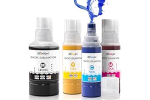 Osinkjet Encre Sublimation Compatible avec Epson Ecotank ET-2876 ET-1810 ET-2826 ET-2861 ET-2870 ET-2871 ET-2865 ET-15000 ET-2810 ET-2856 ET-2870, Encre a Sublimation Eco Tank