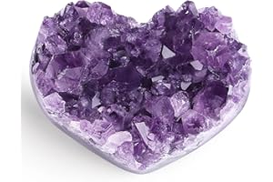 ‎XIANNVXI XIANNVXI Herz Amethyst Druse Amethyst Stein Rohstein Kristalle Edelsteine Groß Cluster UnregelmäßIge Roher Heilsteine GeodenhöHlen Meditation Heilung Steine 4-5cm