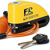 FR SECURITE FR7Y Bloccadisco Moto Lucchetto Antifurto Moto con Allarme Sonoro 110dB, Blocca Disco 7mm Versione 2022, Antifurt