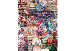 Sewing, Knitting & Crocheting Ephemera Book - Craft Your Cozy Creations!