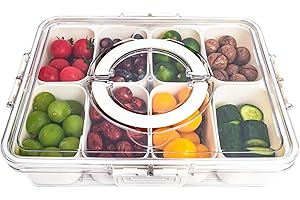 CIMOYBAI snack box avec compartiment snack disc avec couvercle snack Box Manager snack Bowl Candy Vegan cookies nuts dessert pour récipient de stockage d'épices