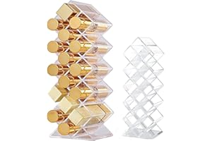JINYUNMIN Lippenstift Organizer Box 16 Plätze Acryl Lippenstift Halter Lipstick Organizer，Makeup Organizer Aufbewahrung Transparent Plastik Lippenstiftständer Lipgloss Tower für Bad Waschtischplatte