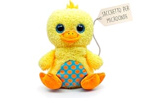KUKI Peluche Riscaldabile al Microonde (15 cm) - Morbido e Caldo, Ideale per Alleviare le Coliche nei Neonati - Pulcino di Peluche da Abbracciare e Dormire - Sacchetto di Semi Estraibile
