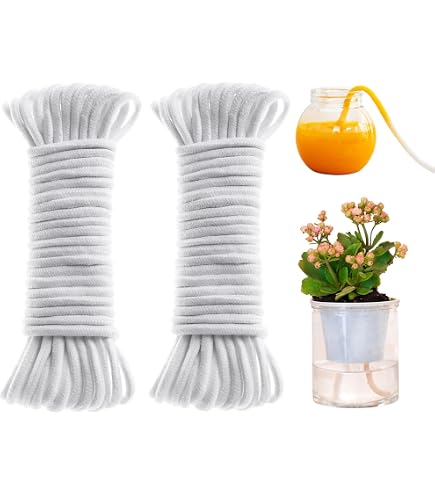 Mèche Auto-arrosage Pot Corde D'Irrigation Automatique 25m - Arrosage Goutte à Goutte DIY Pour Plantes En Pot - Coton Arrosage Plante Absence