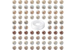 BEEFLYING 100 pz 8mm Natural Aqua Terra Jasper Beads Perline di Pietre Preziose Rotonde Allentate per Gioielli Fai da Te Collana Braccialetto Orecchini Che Fanno!