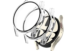 Seltureone 2 sztuki etui do Samsung Galaxy Watch 6 40 mm, etui ochronne z ochroną wyświetlacza, twardy PC 360°, odporne na zarysowania, kurz, ultracienkie etui ochronne do Samsung Galaxy Watch 6 40 mm