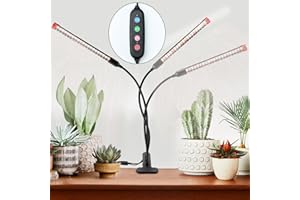 FECiDA Clip Grow Lights for Indoor Plants 27W 3000 Lumen, 2024 Newest Brightest LED Light for Houseplants, Bonsai, Pot Plant, Full Spectrum Growing Lamp With 4,8,12 Hr Timer