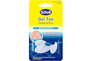 DR. SCHOLL'S Scholl Gel Toe Separator - Immediate Pain Relief from Rubbing Between Toes, Toe Spacers, Ideal for Sore Spots, Corns and Blisters, Toe Separators for Overlapping Toes, Toe Straighteners for Bent Toes