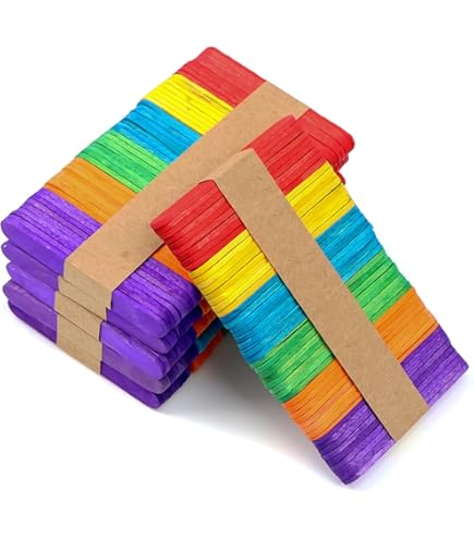 Lot De 200 Bâtonnets De Glace Multicolores De 11,4 Cm En