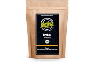 Biotiva Brahmi Powder Organic - 100g - Bacopa Monnieri - Herb of Grace - Vegan - Ayurveda - garantueed Without additives - Packed in Germany (DE-ECO-005)