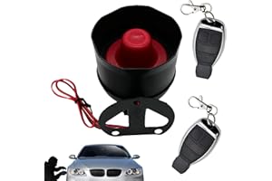 POVANJER Système d'alarme de Voiture Contre Le vol,Système d'alarme de Voiture pour la prévention du vol avec Son,Système d'alarme de Dispositif de sécurité de Voiture antivol 12V - Système d'alarme