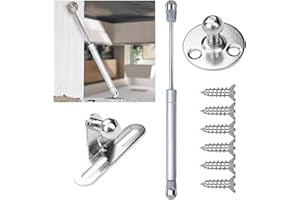 EVOTRADE Pistone a Gas - Apertura a scendere verso il BASSO - Braccetto Molla per Apertura Sollevamento Ante Mobili (15 Kg, Interasse 247mm)