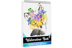 Coolzon A4 Carta per Aquerello Blocco Acquerello, Professionale Carta Album da Disegno per Bambini e Adulti Acquerelli 21 x 29.7cm 30 Fogli 160GSM Blocco da Disegno