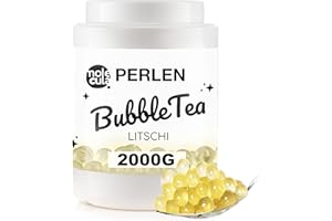 MOLECULA MOLECULA MOLEKULARNA FABRYKA SAMKU Popping Boba do Bubble Tea - 2 kg - bez sztucznych barwników, prawdziwe soki owocowe - mniej cukru - 100% wegańskie i bezglutenowe (Liczi)