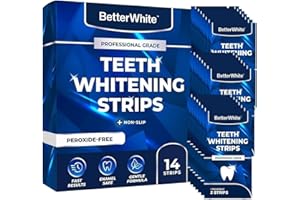 BetterWhite Professional Teeth Whitening Strips 7 Treatments - Enamel Safe - Non-Sensitive Formula - 14 Peroxide-Free Whitening Strips - Dentist Formulated Teeth Whitening Kit