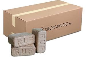 KROKWOOD Krok Wood RUF - Briquetas de Madera (Aprox. 25 kg)