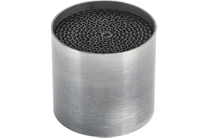 ‎TONYSA Motorrad-Auspuffrohr-Katalysator, Edelstahl, Vorderer Mittlerer Auspuff-Schalldämpfer-Katalysator, Universell für Motorrad (53 * 50mm)