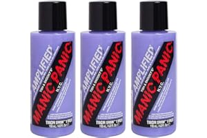 Manic Panic Virgin Snow Amplified Creme, Vegan, Cruelty Free, Semi Permanent Hair Toner, Eliminates Brassy Tones, 3 x 118ml
