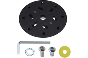 ECSiNG Almohadilla de disco de lijado de 17 agujeros de 6 pulgadas, almohadilla de repuesto para lijadora de gancho y bucle compatible con Makita BO6030 y BO6040 Festool RO1 ES150 ET2