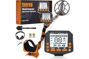 Metal Detector, SUNPOW Metal Detector Professionale per Adulti, Con Modalità PINPOINTER, DISC e ALL-METAL, Molto Adatto per Rilevamento di Monete e Caccia al Tesoro