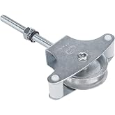 Amig - Pulley for Steel Clothes Airer - Metal Roll 39 mm - Includes Fastening Screw and Guides - Outdoor Use