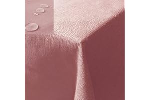 JEMIDI Mantel Mesa Rectangular 135 x 200 cm - Manteles Antimanchas Repelente al Agua - Mantel Exterior Jardin e Interior imitación de Lino - para Cocina Comedor salón terraza