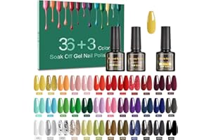 SINZONeu Vernis à Ongles Semi Permanent, 39Vernis Manucure Nail Art Lot UV LED Nail Polish Soak Off 36 Couleurs Populaire, Base et Top Coat, Matt Top Coat, 8ml