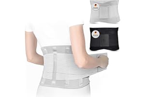 ‎BACK BODYGUARD BACK BODYGUARD Rückengurt - innovative Lendenwirbelstütze - Rückenbandage entlastet Rücken - Nierengurt zur Rückenstütze (Grau, M)