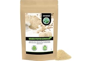 Alpi Nature Pepe Bianco 250g, Polvere di Grani di Pepe Bianco Macinati per Cucina