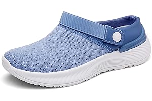 Kinengxi Zuecos Mujeres Zapatillas de Playa Sandalias Antideslizante Zapatillas de Jardin Malla Casual Pantuflas