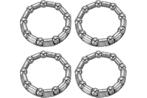 PATIKIL Cuscinetto a Sfera per Pedivella Bici 3/16 Pollici x 9 Sfere, 4pz Cuscinetti Bicicletta in Acciaio Inossidabile Ricambi Accessori per ASSE Centrale Diviso, Argento