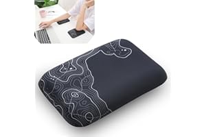 LargeLeaf Repose-poignet et coudière ergonomique LargeLeaf pour bureau avec mousse à mémoire de forme et base antidérapante, soulage les douleurs au coude (16 * 11cm, ligne de contour, 1)