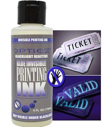 Opticz All Purpose Invisible Blue UV Blacklight Reactive Ink