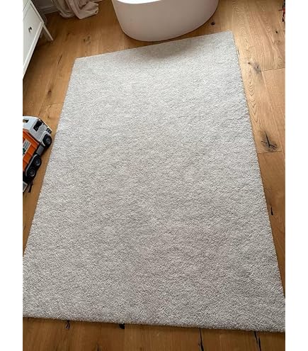 Ikea STOENSE Teppich, niedriger Flor, 80 x 150 cm, strapazierfähig, schmutzabweisend und pflegeleicht, da der Teppich aus Kunstfasern besteht, [ Mittelgrau ]