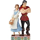 Enesco Jim Shore Beauty and The Beast Belle and Gaston Good vs. Evil Figurine- Re&ccedil;ine El Boyalı Koleksiyon Disney K&ouml;t&uuml; Adam F
