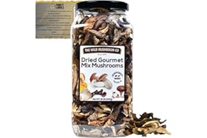 FANCY LABELS The Wild Mushroom Co Dried Gourmet Mix Mushrooms 340g | Delicious Blend of Yellow Boletus, Portobello, Oyster and Porcini Mushrooms | Suitable for Vegetarians