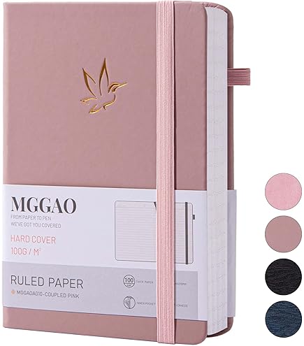 Taccuino Beechmore Books A5 Righe - Copertina Rigida In Pelle Vegana, Carta Spessa 120g/m² - Verde - Foto 8