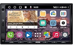 ATOTO S8 Standard Android Écrans de Tableau de Bord intégrés, Android Auto et sans Fil CarPlay, Partage de Connexion USB, 2 Bluetooth, Vue arrière HD avec LRV, Lien téléphonique et Plus S8G2A74SD