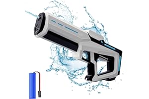 EAGERMINDS Pistolet A Eau Electrique Puissant, Pistolet Succion Automatique pour Adultes Et Enfants, Pistolet A Eau, d'une PortéE De 39 Pieds, Piscine ExtéRieure Jouet De Combat Contre l'eau