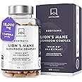 Lions Mane Supplement-18,000mg (30:1 Extract)+Zinc, Reishi & Cordyceps-3 Mushrooms Herbal supplements -Nootropic Complex Lion's Mane Mushroom Supplement-120 Lion's Mane Capsules(Not Lions Mane Powder)