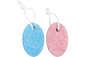 FOFUYIM 2Pcs Pumice Stone for Foot, Polishing Stone for Feet, Exfoliates Stone for Foot, Feet Scrubber Foot Pumice Stone - Pink & Blue